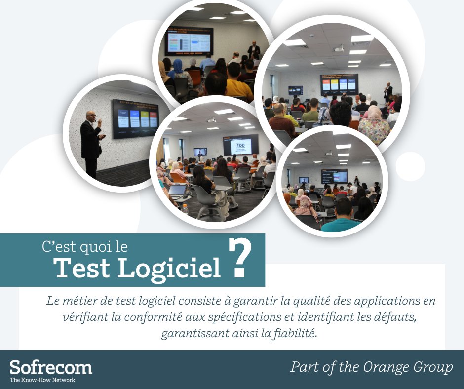 SofrecomTunisia's tweet image. À l&apos;occasion de l&apos;évènement « Dev Test Day», nous vous proposons un carrousel d&apos;informations techniques sur le métier de Test.
#SofrecomTunisie #testlogiciel #expertise #savoirfaire