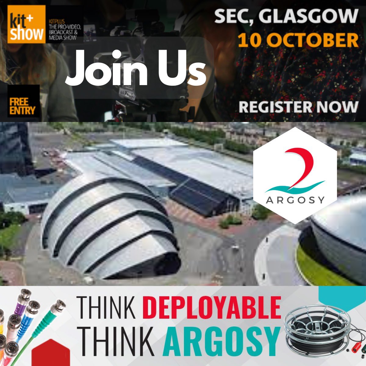 We're at the <a href="/kitplusshow/">KitPlus Show</a> in bonnie Scotland next week!
Pop by our stand at Glasgow's at SEC on 10th October
lnkd.in/ey2UzG_R

👉 12G ULTRA range
👉 NEW Deployable Solutions
👉 <a href="/BluebellOpticom/">Bluebell Opticom Ltd</a> signal transport systems
👉 <a href="/gdsys/">Guntermann & Drunck</a> KVM solutions

#scotland  #12G #4KUltraHD