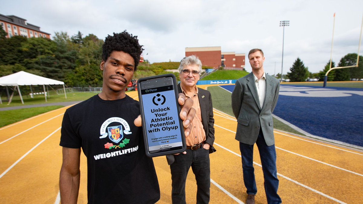 A new app that utilizes Artificial Intelligence to assist in the sports performance is the result of research conducted at StFX by 2023 computer science master's graduate Mbongeni "Bo" Ndlovu. Learn more: stfx.ca/news/Olyup-App