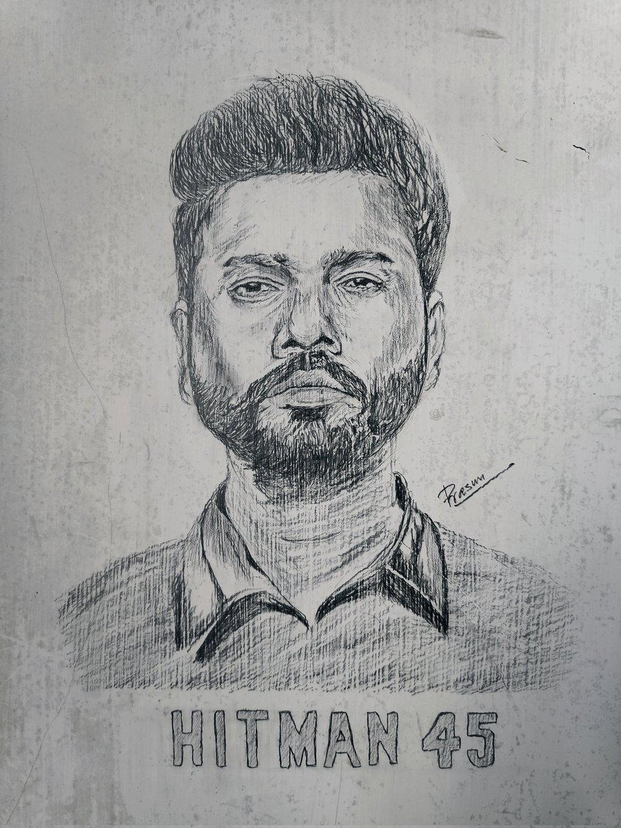 Tried to sketch on wall of Hitman🏏 <a href="/ImRo45/">Rohit Sharma</a> ❤️

Photo Reference from Google.
.
.
#art #artgallery #artwork #ArtistOnTwitter #sketch #sketchart #Sketching #drawingart #drawings #Pencildrawing #pencilart #pencilsketch #RohitSharma𓃵