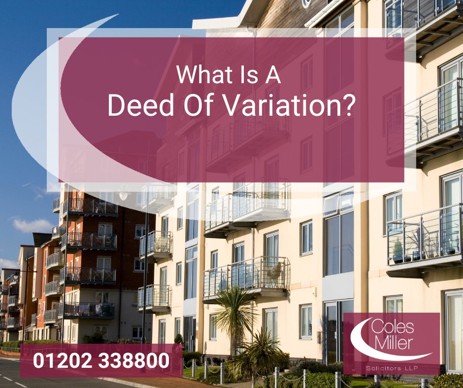 ColesMillerLLP's tweet photo. A deed of variation is a quick, useful and cost-effective way to make small but important changes to legal documents. 

#DeedsOfVariation are often used to amend property leases, wills and contracts. 

Find out more...

https://t.co/HqZ5IYSZgj

#Leasehold #Wills #CommercialLaw https://t.co/Ps0yHh4AuX