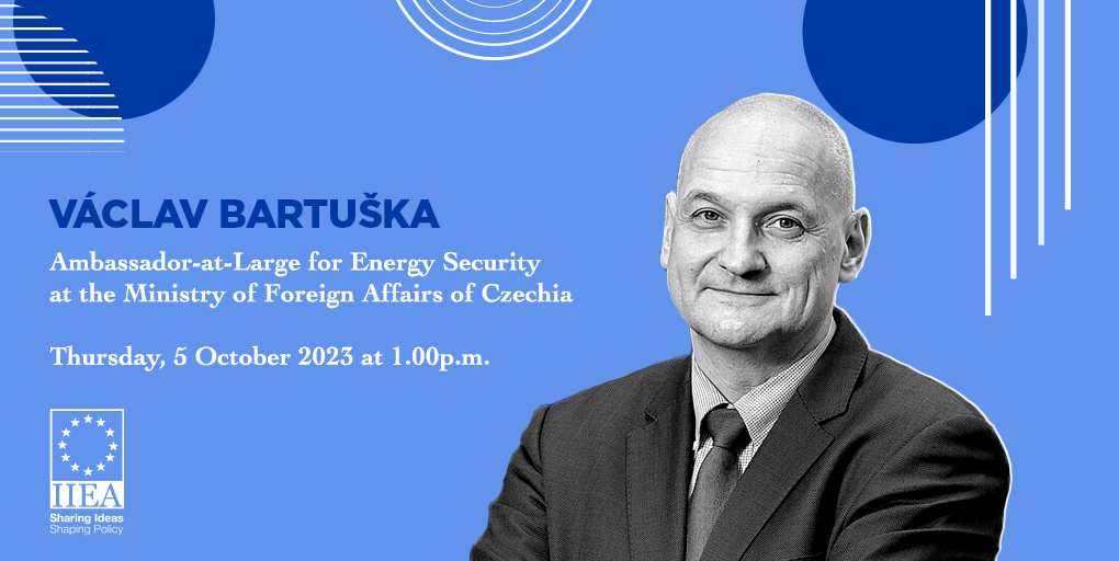 Do not miss an opportunity to discuss Energy Security in Central Europe  with Ambassador-at-Large Václav Bartuška tomorrow 5. 10. at 1pm at @iiea in Dublin

Register here: rb.gy/qpvtz 

#IIEA #EnergySecurity #CentralEurope #Dublin #EU #ThinkTank #Security