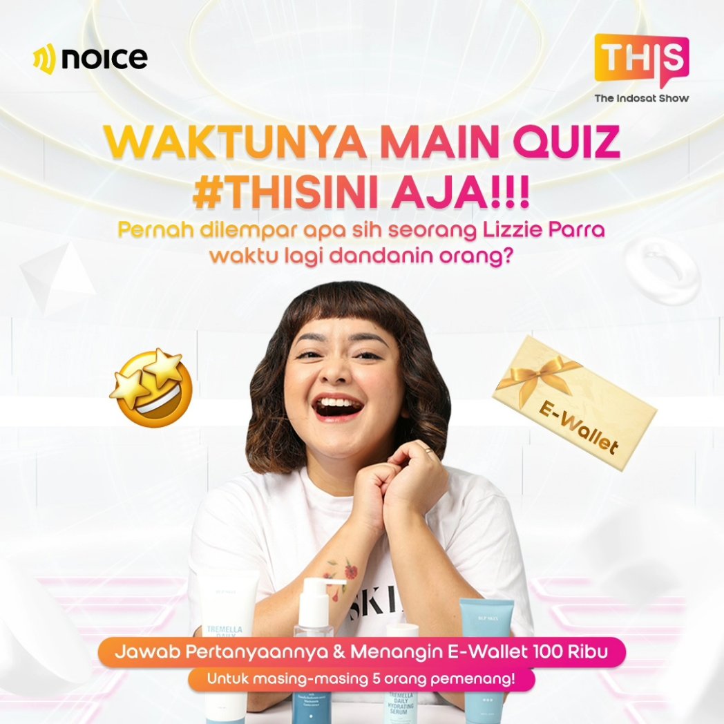 indosat's tweet photo. Kembali lagi di WAKTUNYA MAIN QUIZ #THISini AJA!!!
Jawab pertanyaanya dan jangan lupa Follow, Like dan RT post ini ya!!
Buruan ikutan sekarang dan menangin hadiahnya~
GAS GAS GAS!!!
Clue : tonton THIS eps LizzieParra di Youtube Indosat Ooredoo Hutchison
#IOH #THIS https://t.co/nelRYj4jUE