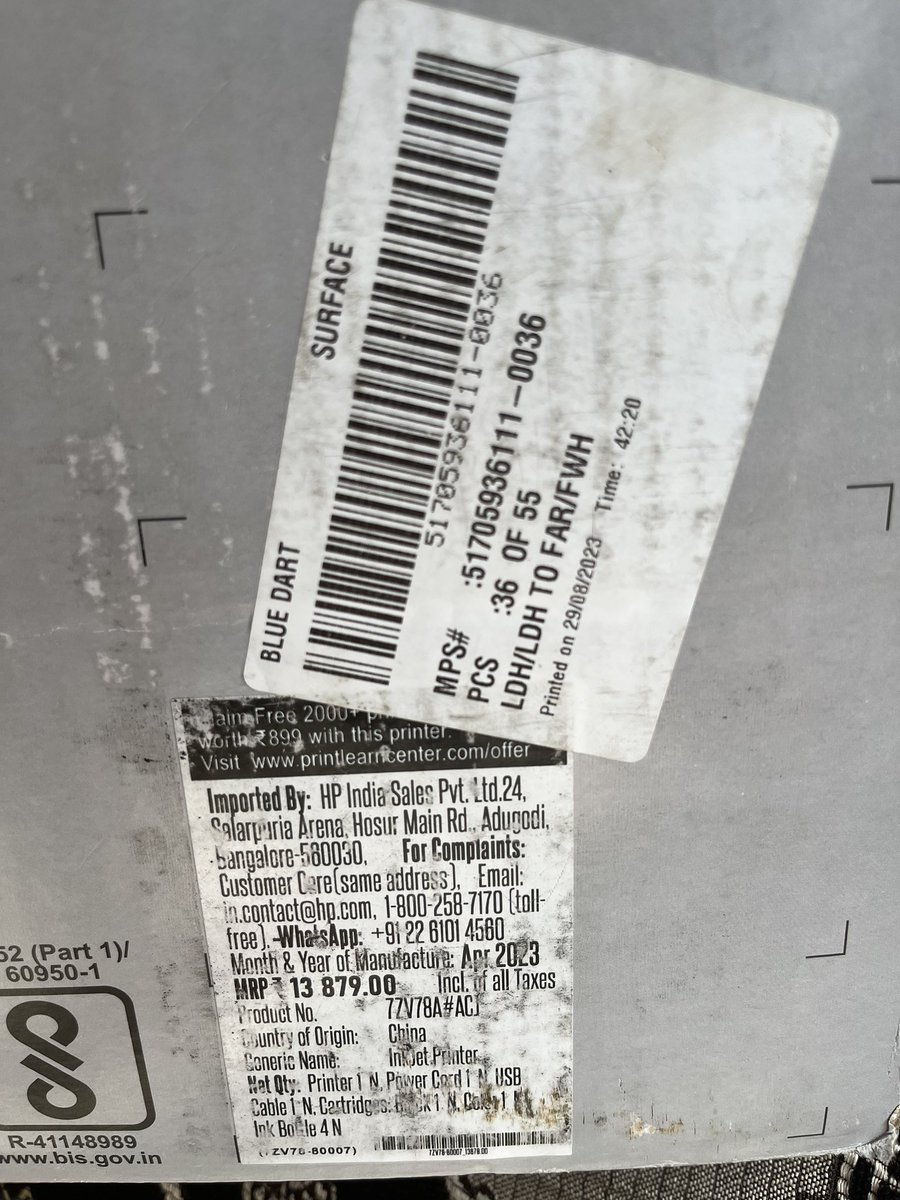 riteshkumarraj's tweet image. Great Amazon for sending me used printer @HPSupport . Got delivered on 3rd Oct 23.warranty starts from 13 May23 @HPIndia @amazonIN @jagograhakjago @consumerforum_  #fakeproduct #amazonbadservice #scam #consumerforum