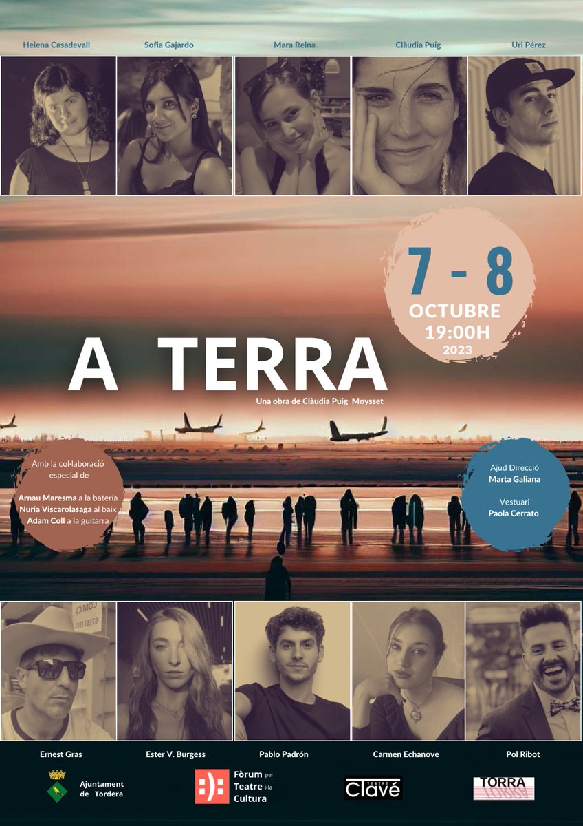 Aj_Tordera's tweet photo. El @somforum porta sobre l’escenari del @TeatreClave una obra original escrita per la @kimbfumaya.

➡️“A Terra” aterra a Tordera en sessió única per dissabte i per diumenge, ambdós dies a les 19h de la tarda.

#TorderaImagina https://t.co/ZIxGjlrwxF