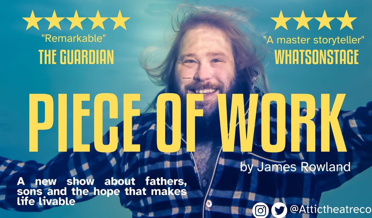 thisisattic's tweet photo. Don't miss @JDSRowland's captivating one-man show, 'Piece of Work,' coming to @CamdenPeopleTheatre from 10-14 Oct. Grab your tickets now: https://t.co/V0ypwfcZrU 
#storytelling
#theatre
#soloperformance
#PieceofWork
#JamesRowland https://t.co/iycgr6ZwQB