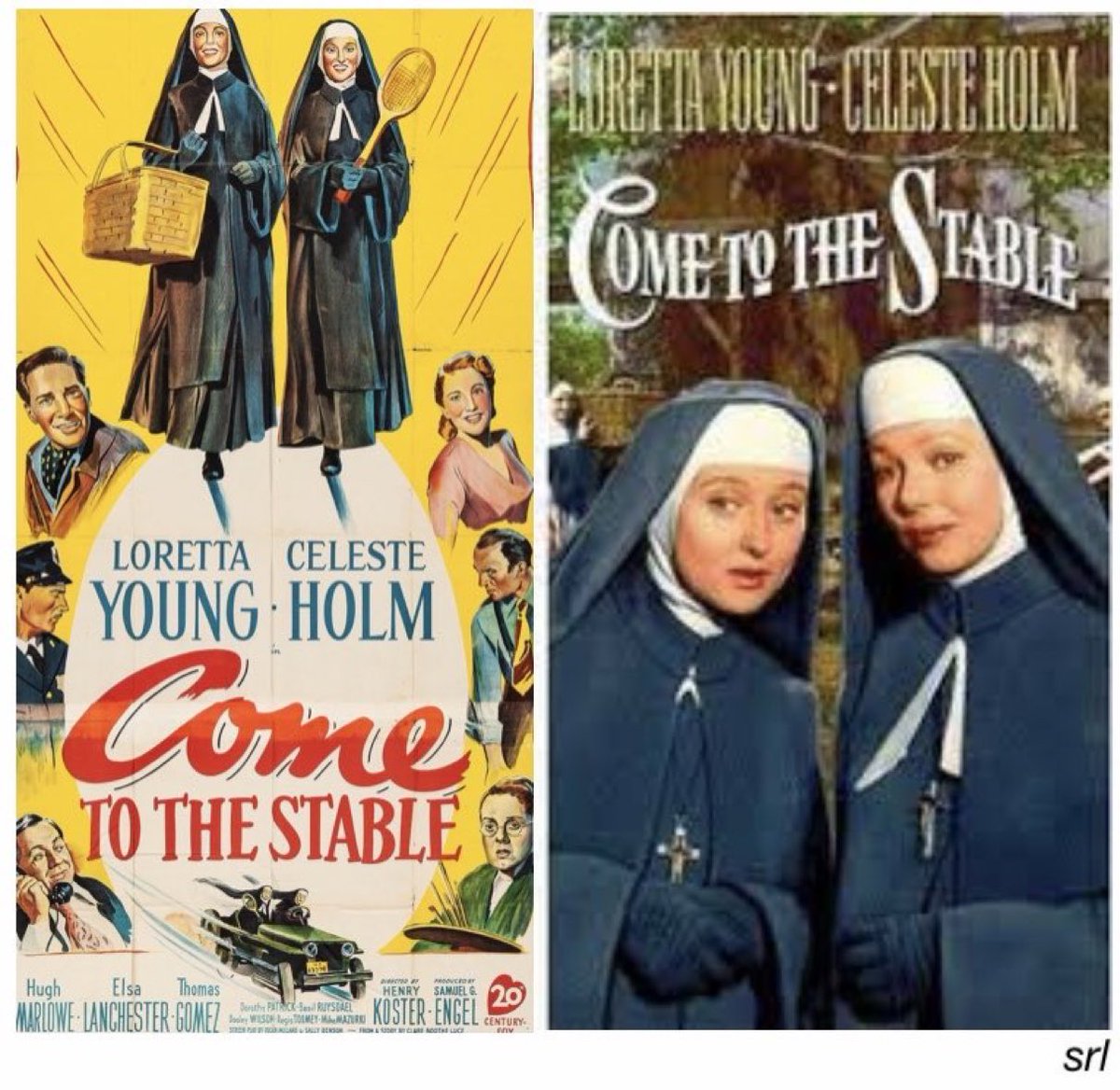 SaveRedlandLibr's tweet photo. 10:35am TODAY on @TalkingPicsTV
The 1949 #Comedy #Drama film🎥 “Come To The Stable” directed by #HenryKoster from a screenplay by #OscarMillard & #SallyBenson and story by #ClareBootheLuce
🌟#LorettaYoung #CelesteHolm #HughMarlowe #ElsaLanchester #ThomasGomez #DooleyWilson https://t.co/0TGaeoPcrB