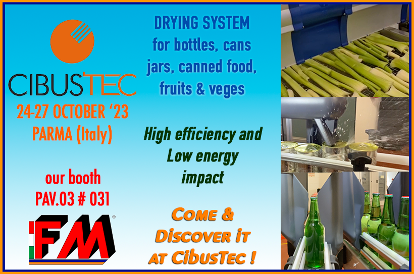 fmpartec's tweet photo. We're warming up our engines for @CibusTec ! We'll shown some drying solutions - bottles, cans, jars, fruits &amp; veggies - with #GreenBlow Line. Info: https://t.co/cGA90qDKRf #dryingsystem #bottledrying #jarsdrying #cansdrying  #cibustec https://t.co/ugjB9xCbXE