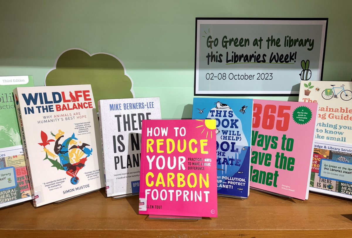 Day 3 of #GreenLibrariesWeek with a focus on sustainability. Come along and read or borrow a selection of environmental books from our well being area @WVTLibrary
