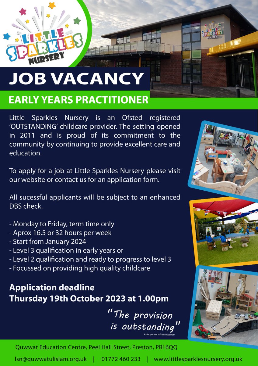 Job Vacancy - Early Years Practitioner