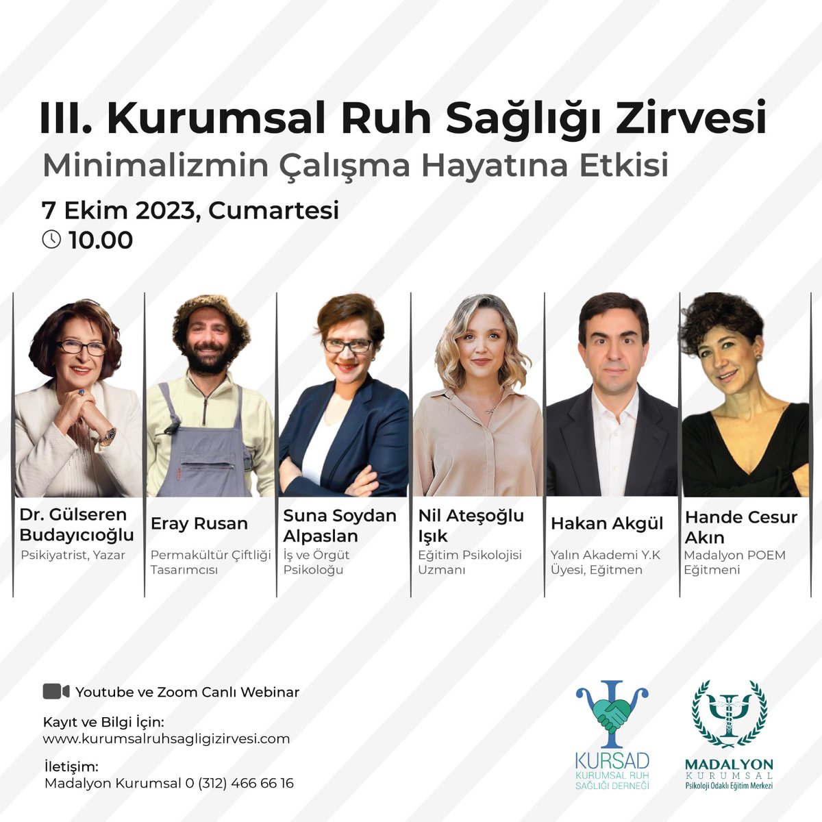 Minimalizmin Çalışma Hayatına Etkisi temalı Zoom entegreli Youtube canlı yayınımıza katılmak için son günler! Detaylı bilgi için kurumsalruhsagligizirvesi.com adresini ziyaret edebilirsiniz. 

#kurumsalruhsagligi #liderlik #işhayatı #eğitim #onlineeğitim #ruhsağlığı #minimalizm