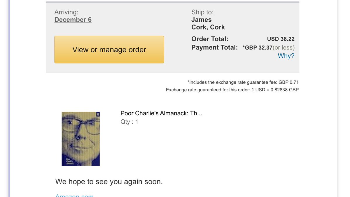 Preordered a copy of Poor Charlie’s Almanack from @StripePress! It'll be an early Christmas present to myself :) press.stripe.com/poor-charlies-…