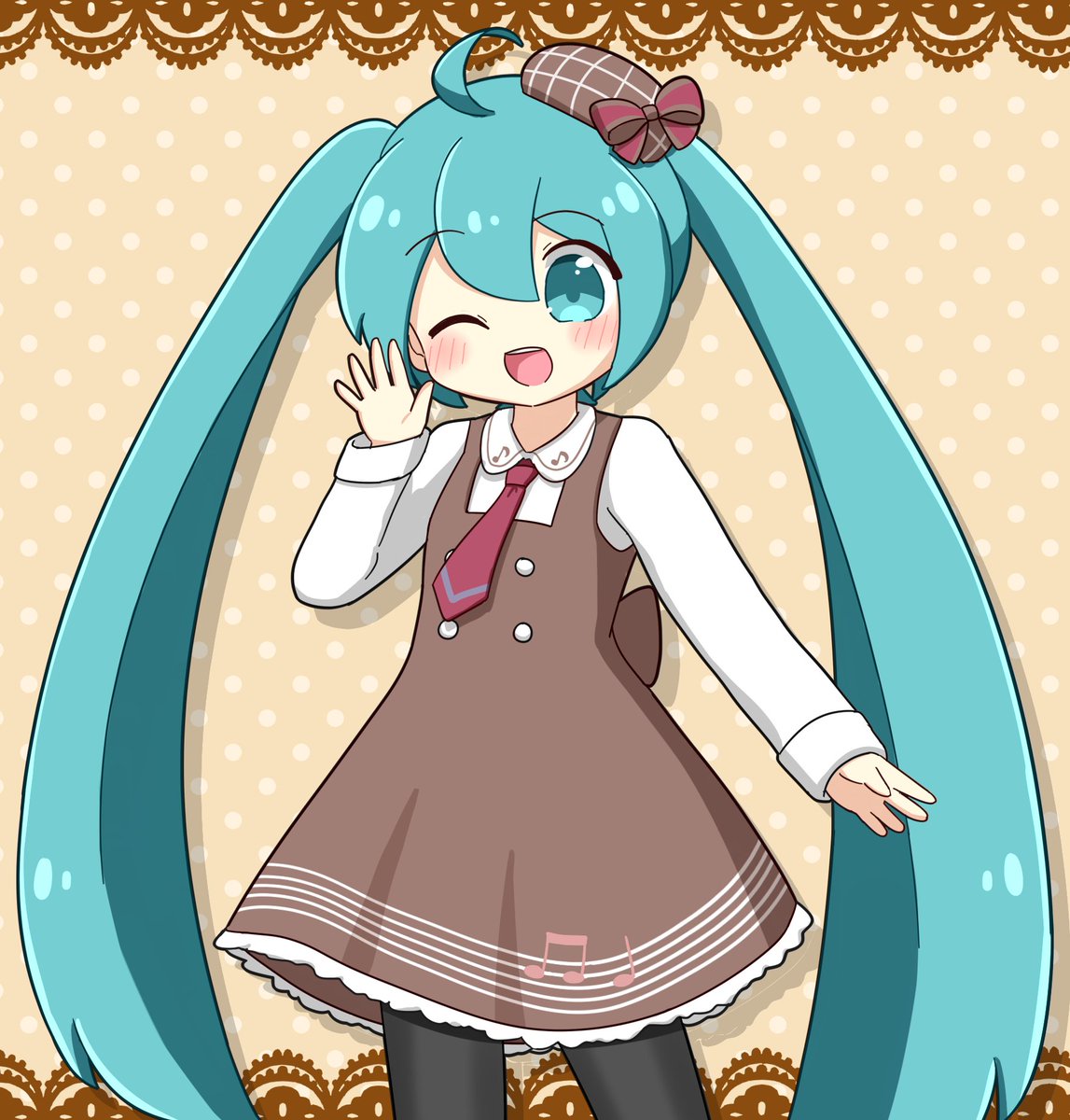初音ミク「ピアノガール #初音ミク」|ねこみんのイラスト