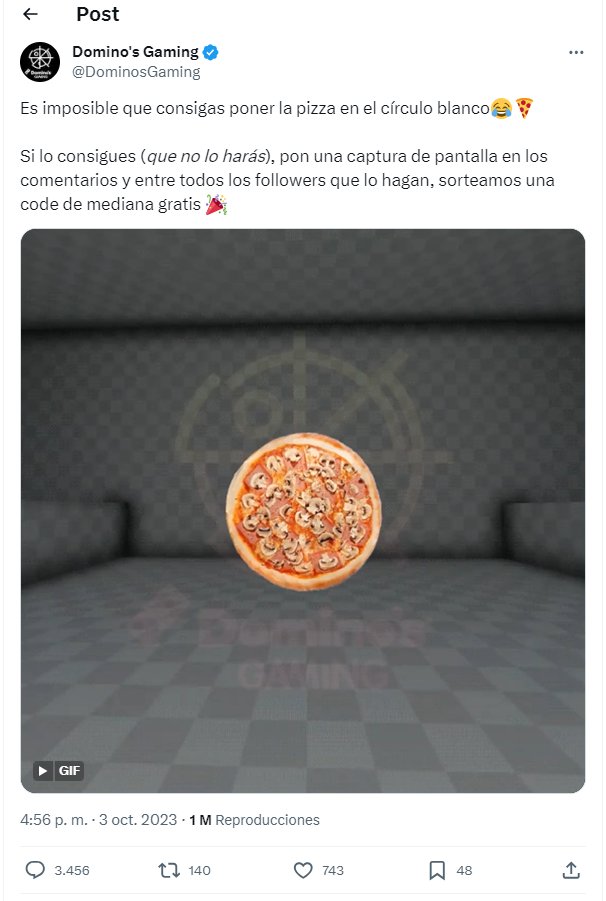 RebeFer's tweet photo. @DominosGaming Vamos! https://t.co/pRhRSyaEXE