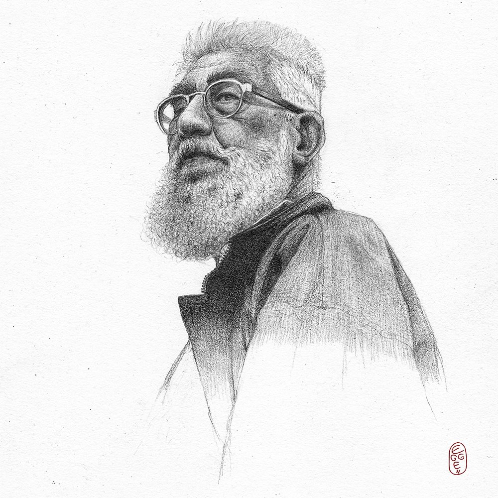 My portrait of an old man
(pencil on paper)
#ArtistOnTwitter #PencilDrawing #PencilArt #portrait