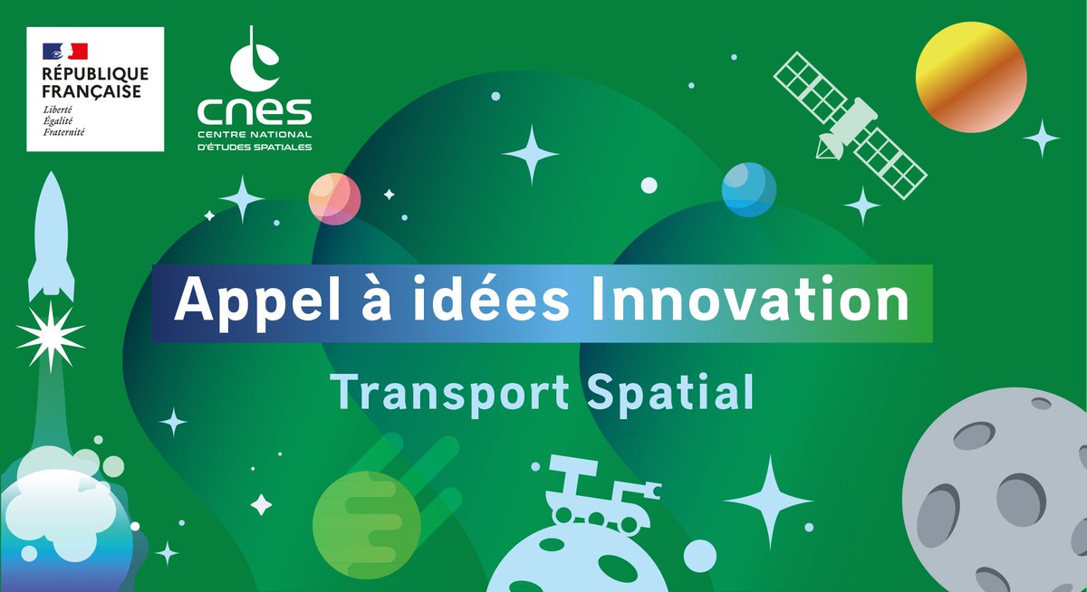 Nouvelle levée des réponses à l'appel à idées « #Innovation du transport spatial ». Ce programme multilatéral vise à soutenir l’écosystème 🇫🇷 et répondre aux enjeux du transport spatial (compétitivité, éco-responsabilité, agilité) en préparant les ruptures technologiques à venir.