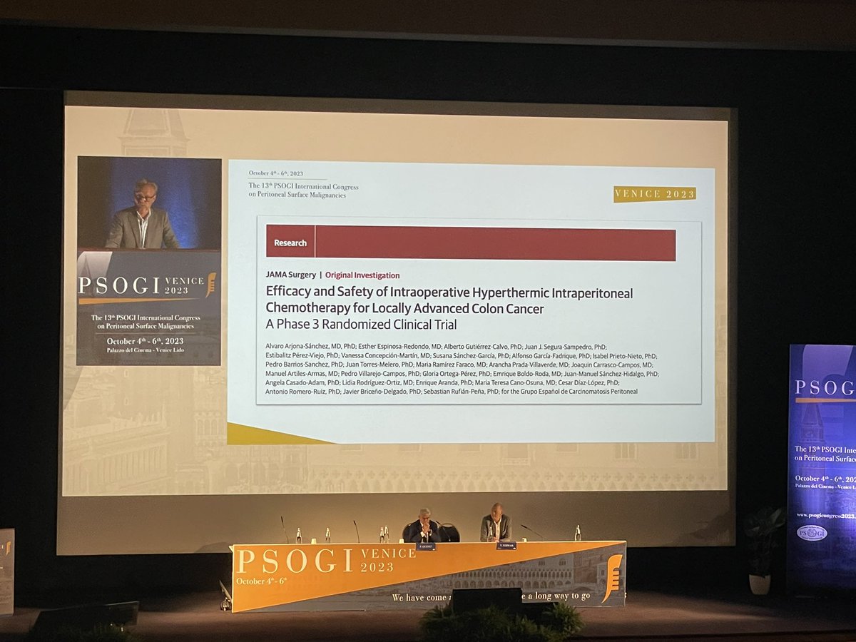 Proud to hear talk about Spanish collaborative HIPECT4 trial in @PSOGI_EC meeting @me4_so @SWexner @gyncsm @FaheezM @WimCeelen @wvdriel @crispiflo @DrFloresAyala @ISSPP1 @HelenMohan1 @GarciaOlmoD @LanaBijelicMD @alcamarus23 @ESSOnews @indepso @PSugarbaker @CashinPtr @alarjosan