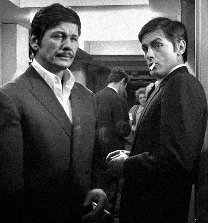 DelonSociety's tweet photo. Alain Delon and Charles Bronson on the set of "Farewell, Friend", 1968.
#AlainDelon #CharlesBronson #FarewellFriend #Film #TCMParty #FilmTwitter https://t.co/bAR9AmMZ4x