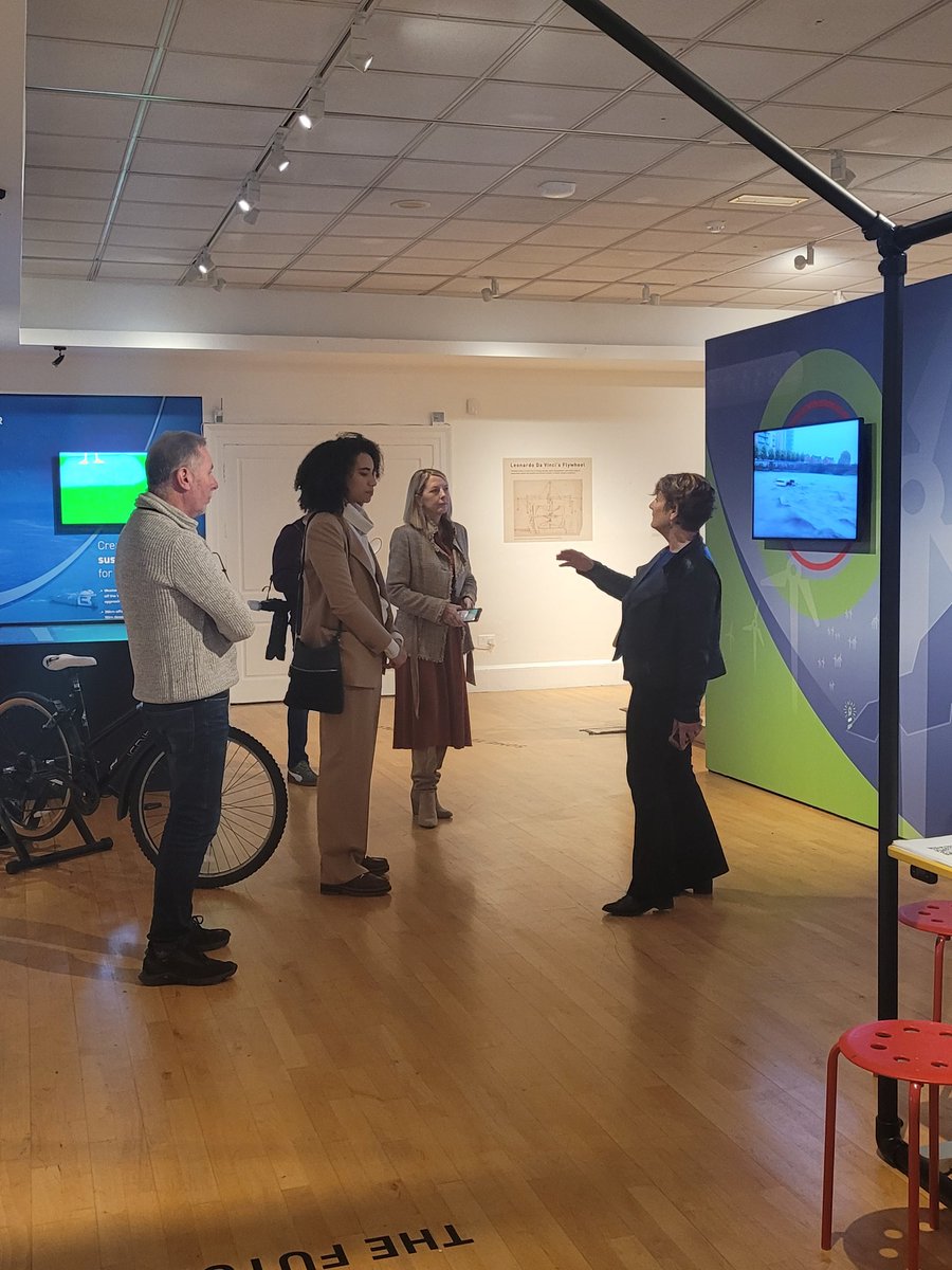 HuntMuseum's tweet photo. A hive of activity this morning @HuntMuseum with @ScoilIde and @VirginMediaNews visiting our new exhibition Night's Candles Are Burnt Out: Climate, Culture, Change &amp; Community!

#Limerick #newexhibition #exhibition https://t.co/bjrJrbtwSO