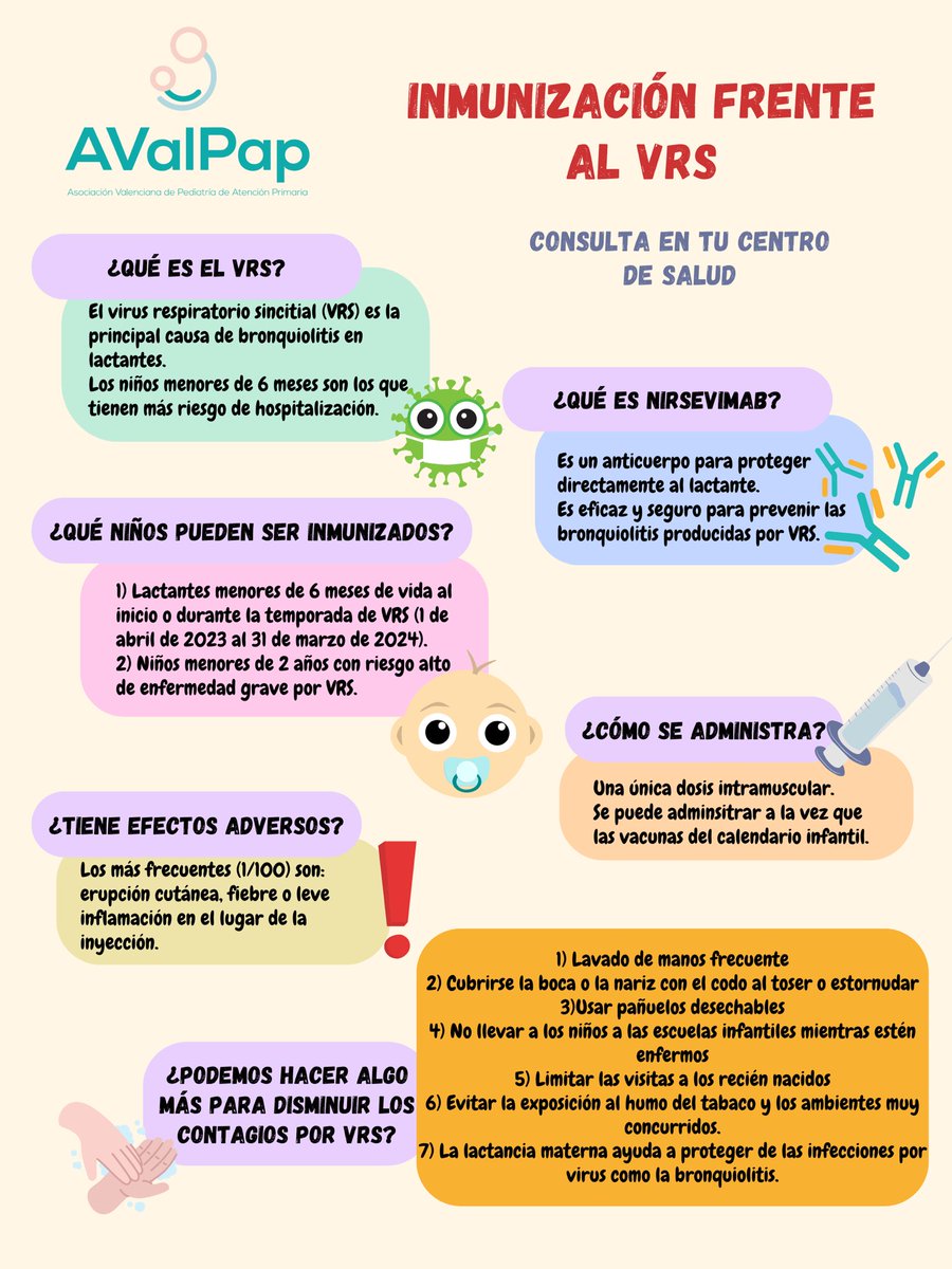 Información muy importante sobre la inmunización frente al VRS 🦠☝🏻