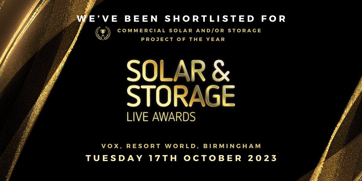 Custom Solar are so pleased to announce that we have been shortlisted for: 'Commercial Solar and/or Storage Project of the Year' at this years Solar &amp; Storage Live Awards for our works completed at 'Forterra - Desford'!🥳 

#SolarPV #SolarandStorageLive #Awards #Renewables