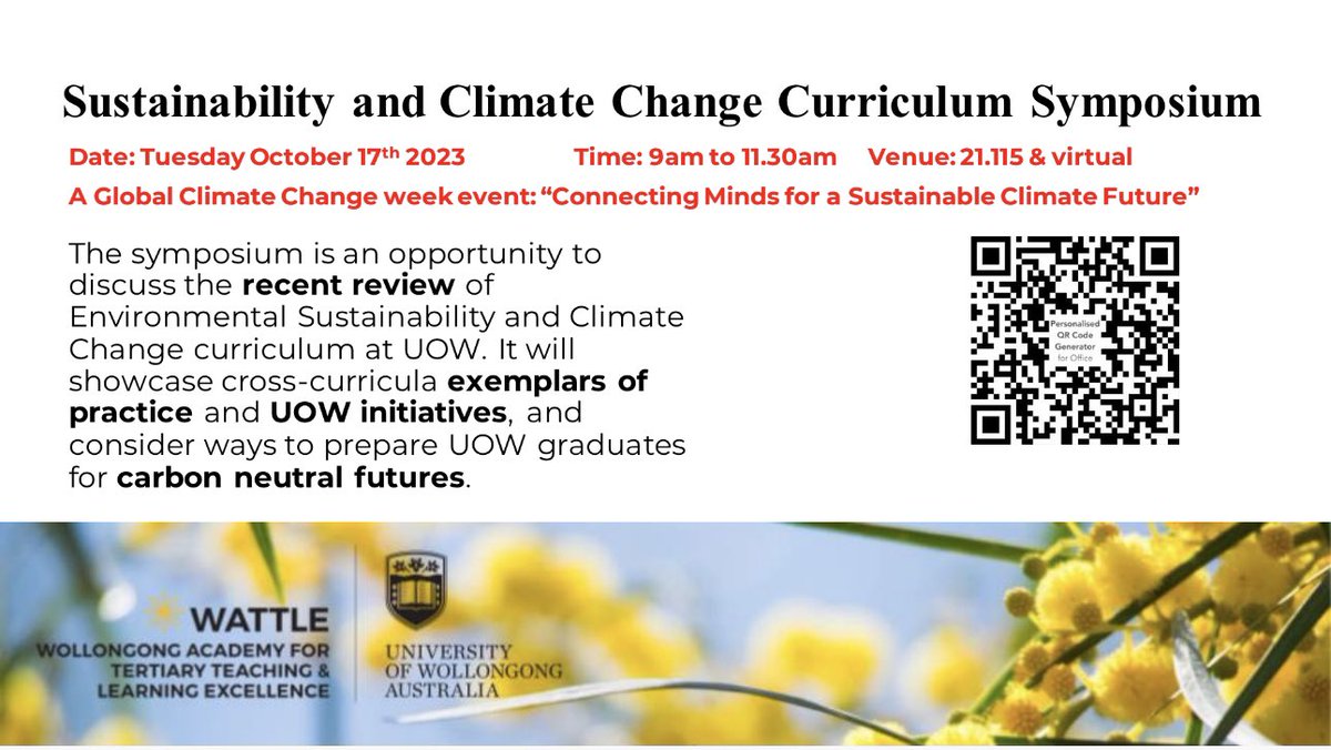 🌍 Join Us for the Symposium on Sustainability and Climate Change Curriculum! 🌿
Are you passionate about making a positive impact on our planet? Interested in shaping the next generation’s understanding of sustainability and climate change? Don’t miss our upcoming symposium!