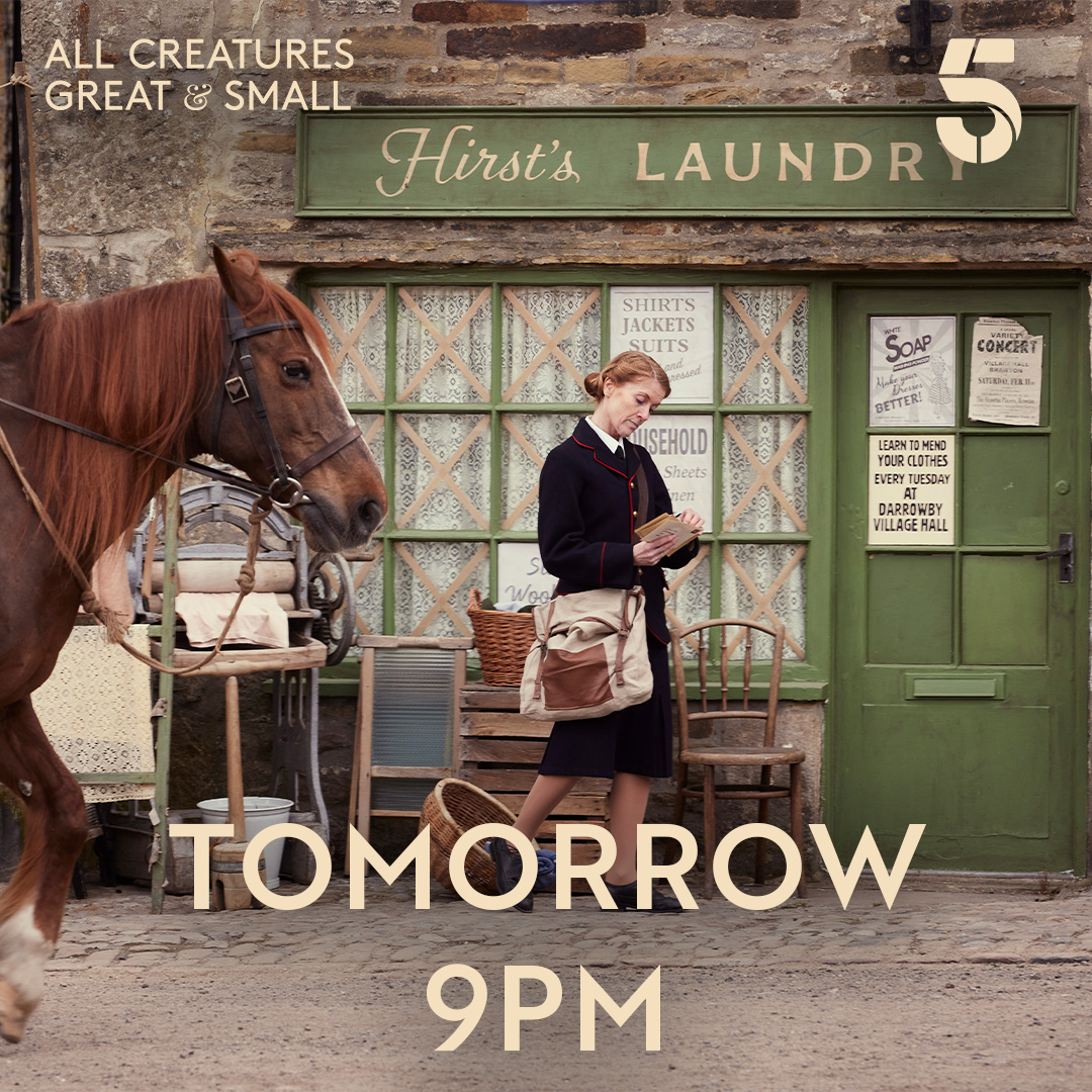 All Creatures Great and Small (@allcreaturestv) on Twitter photo The wait is over, and the charming world of Darrowby is back on our screens! Don't miss the return of #AllCreaturesGreatAndSmall Season 4 on Channel 5 tomorrow. The wait is over, and the charming world of Darrowby is back on our screens! Don't miss the return of #AllCreaturesGreatAndSmall Season 4 on Channel 5 tomorrow.