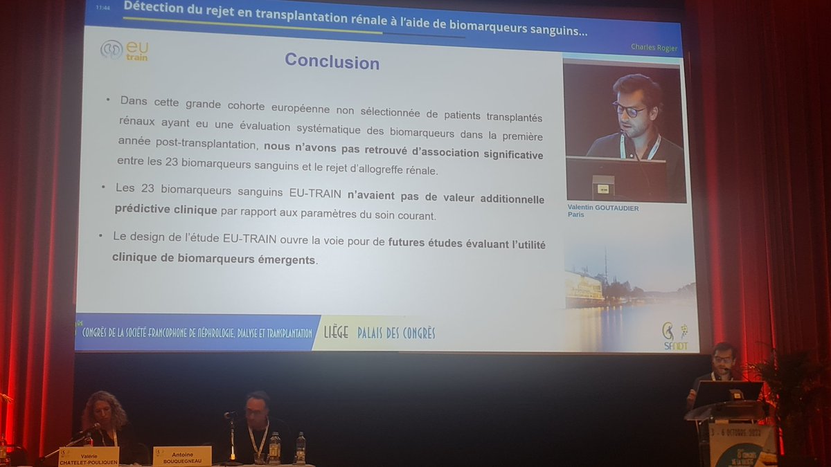 MaanaouiMehdi's tweet image. .@VGoutaudier on 🔥 résultats de l'étude EU-TRAIN en collaboration avec @ESOTtransplant #ABMR #EUTRAIN