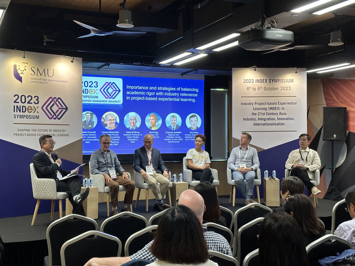 ghyholdingltd's tweet photo. We are pleased to be invited to the inaugural @sgSMU  Industry Project-based Experiential Learning (INDEX) Symposium where our Director of Education &amp; Business Development, Don Chen, spoke at a panel on the importance of balancing academic rigor with industry relevance. 

#ghy https://t.co/w1ELi7WgTx