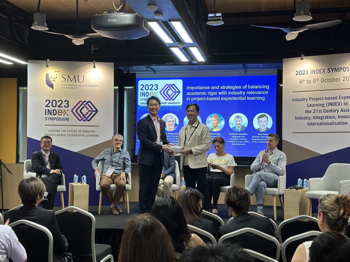 ghyholdingltd's tweet photo. We are pleased to be invited to the inaugural @sgSMU  Industry Project-based Experiential Learning (INDEX) Symposium where our Director of Education &amp; Business Development, Don Chen, spoke at a panel on the importance of balancing academic rigor with industry relevance. 

#ghy https://t.co/w1ELi7WgTx