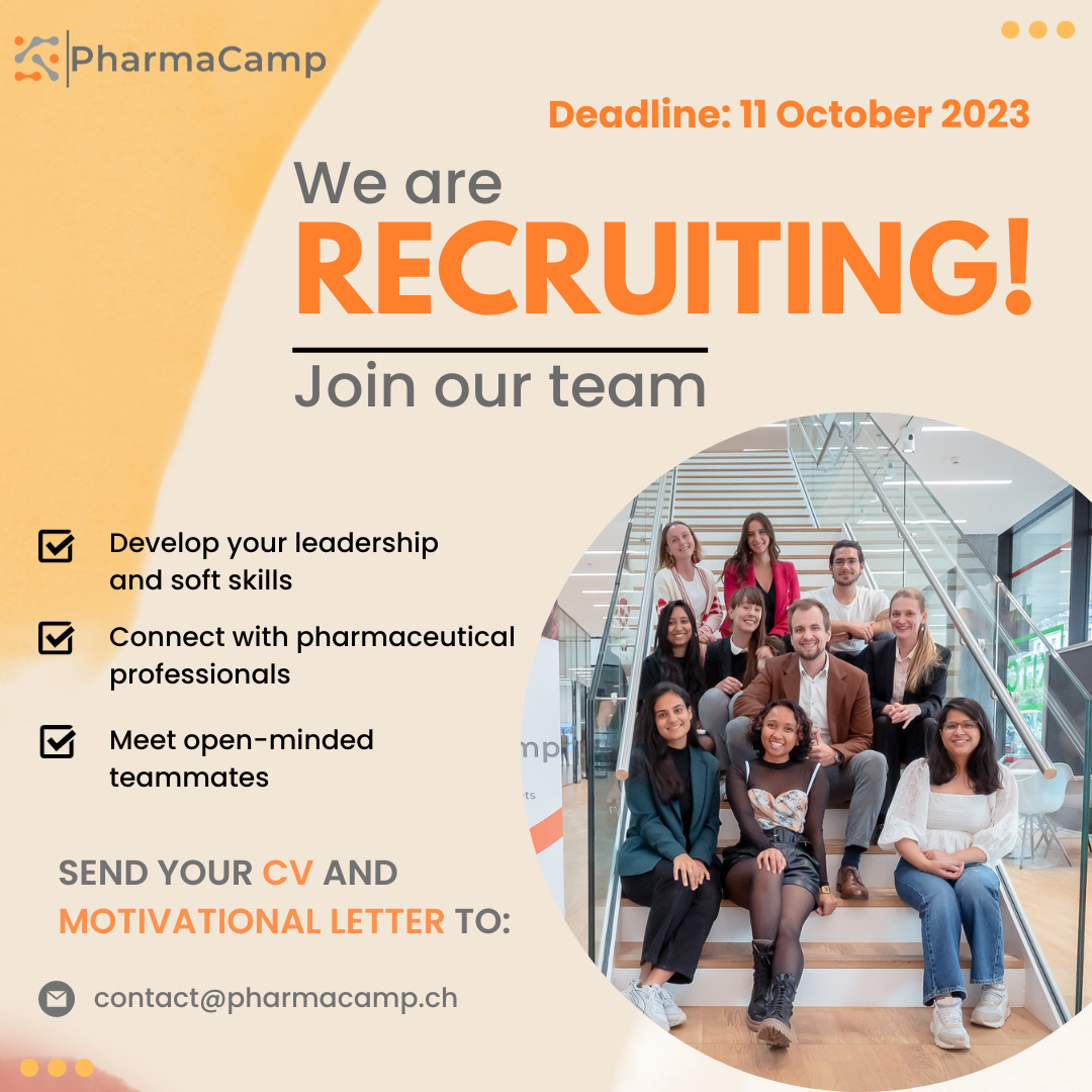 PharmaCamp is actively recruiting for new team members!🚀 

📩 To express your interest, please send your CV and motivational letter to contact@pharmacamp.ch 

Join PharmaCamp and be a part of something extraordinary!

#JoinUs #PharmaceuticalProfessionals #LeadershipDevelopment
