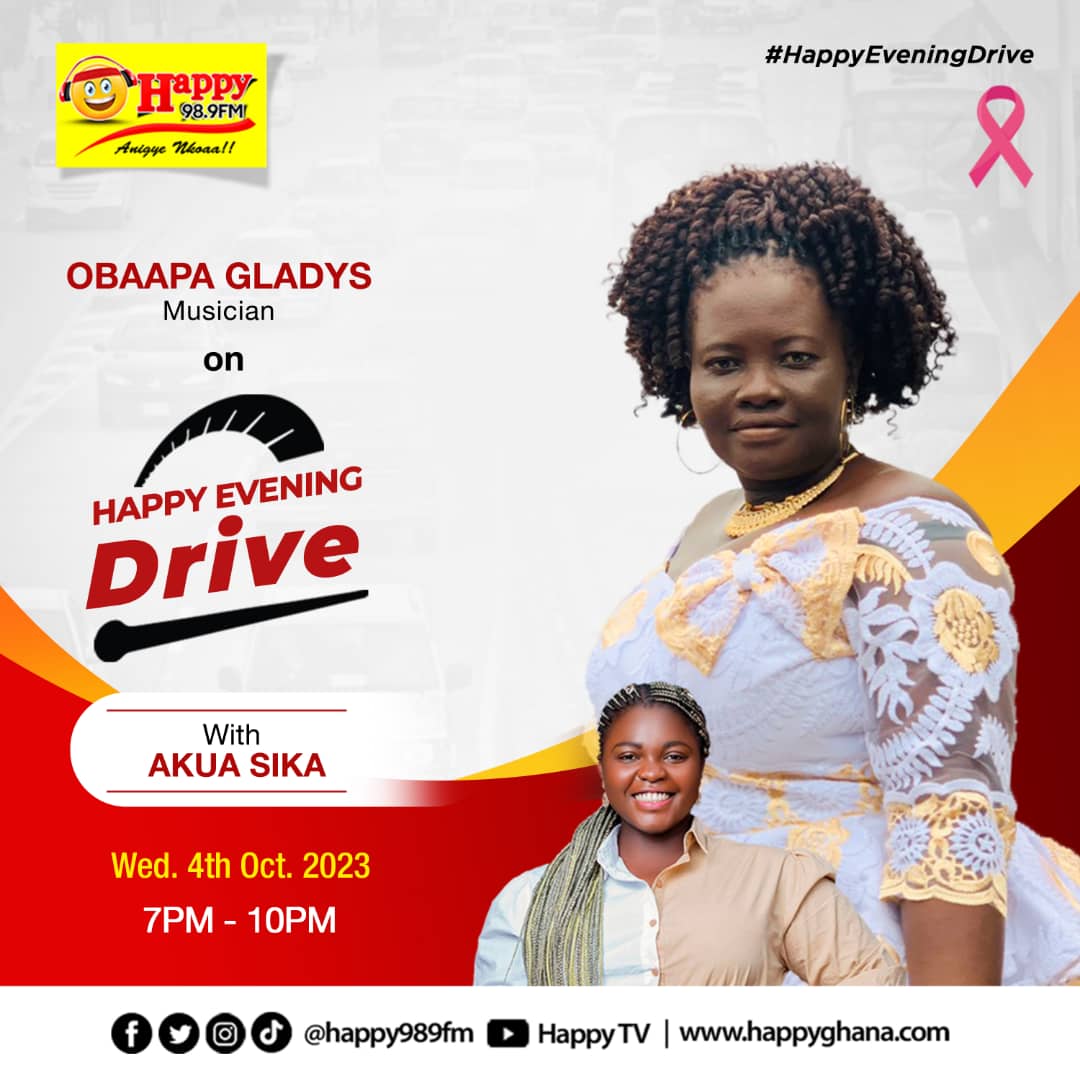 It’s ‘#Cobra season’ 🐍 and we will be hanging out with the woman of the moment!💃💃

Obaapa Gladys will be <a href="/akuasikaghana/">Akua $ika Ghana</a>’s guest tonight on your favourite Happy Evening Drive. 

It’s going to be a fun night! Ebeye Cobraaa!!!🔥🔥🔥

#HappyEveningDrive
#HappyGhana
#NipaBiy3cobra