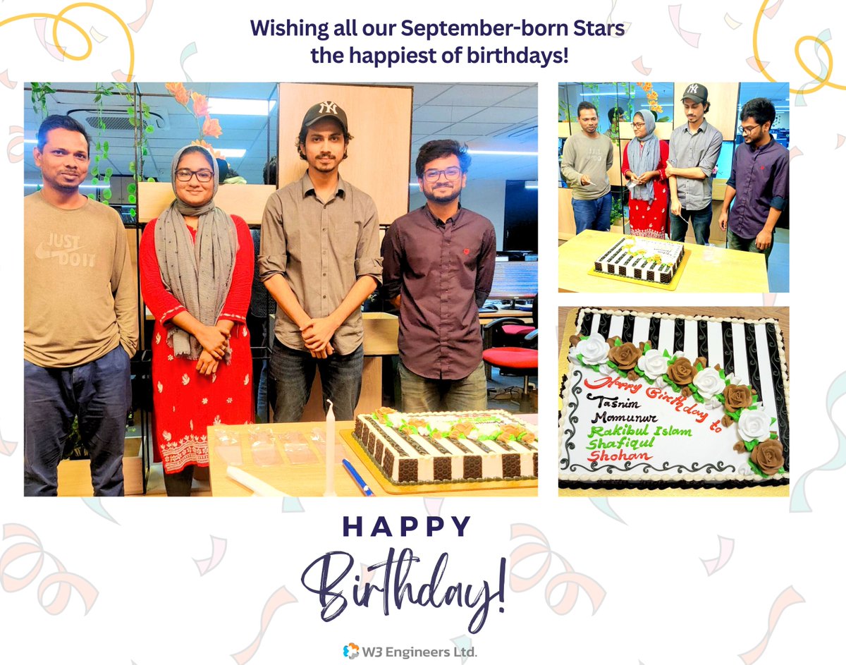 w3engineers's tweet image. W3 Engineers shone the spotlight on our September-born colleagues with a fabulous in-house birthday bash! 🎂🎶🤣✨ 
From delicious cake to heartwarming stories, we celebrated in style. 
#TeamBirthday #W3Engineers #CelebrationTime