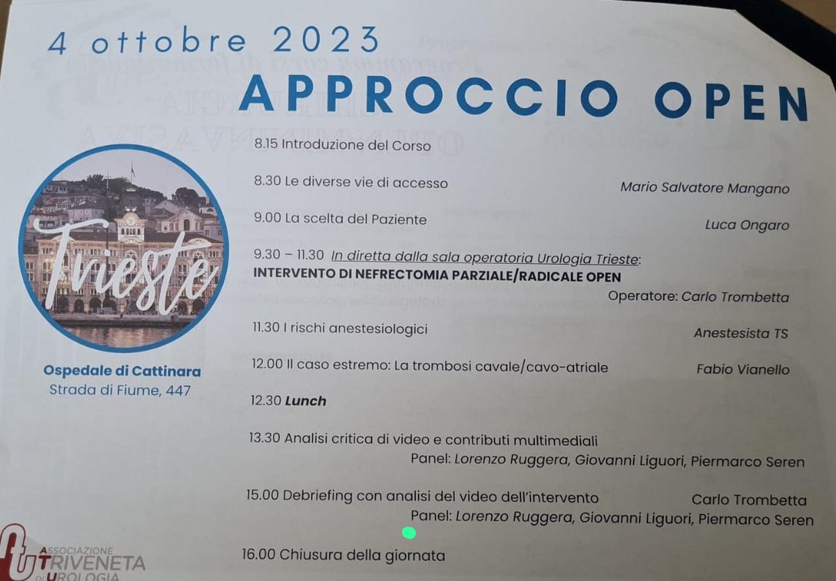 Dept. of Urology | University of Trieste (@urologiatrieste) on Twitter photo TUMORE DEL RENE <a href="/ongarluc_1991/">Luca Ongaro</a> <a href="/Trombetta_Carl/">Carlo Trombetta</a> <a href="/gioliguori33/">Giovanni Liguori</a> <a href="/GiulioRossin/">Giulio Rossin</a> oggi in diretta dalla sala operatoria di Cattinara - Trieste <a href="/AsugiFVG/">@asugiFVG</a> <a href="/UrologiaTrieste/">Dept. of Urology | University of Trieste</a> <a href="/UniTrieste/">Università di Trieste</a> TUMORE DEL RENE <a href="/ongarluc_1991/">Luca Ongaro</a> <a href="/Trombetta_Carl/">Carlo Trombetta</a> <a href="/gioliguori33/">Giovanni Liguori</a> <a href="/GiulioRossin/">Giulio Rossin</a> oggi in diretta dalla sala operatoria di Cattinara - Trieste <a href="/AsugiFVG/">@asugiFVG</a> <a href="/UrologiaTrieste/">Dept. of Urology | University of Trieste</a> <a href="/UniTrieste/">Università di Trieste</a>