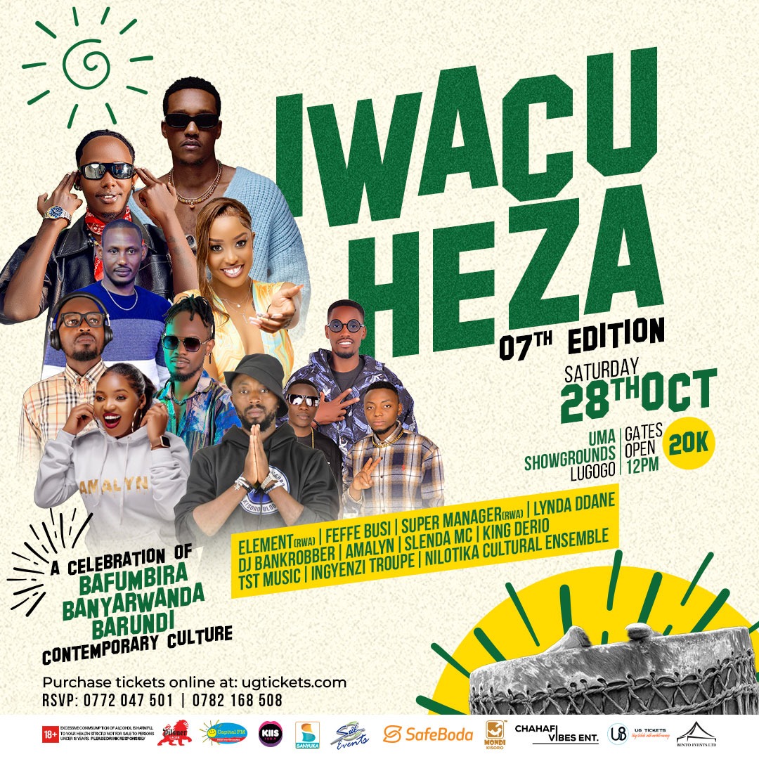 We are sure that this is going to be the best edition of Iwacu Heza! 😃

Celebrating our culture has never felt more exciting! 🕺

Visit ugtickets.com to buy your ticket for UGX 20,000!

#IwacuHeza23 
#TweseTuribamwe