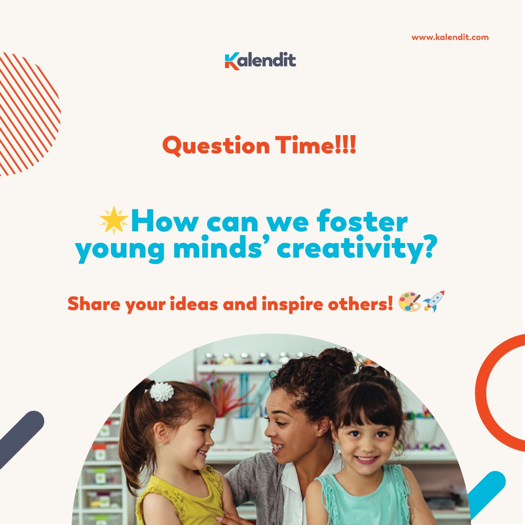 KalenditUK's tweet image. 👩‍🏫🤔 Educators, let's learn how we can foster creativity in our young learners!

Share your tips and tricks on inspiring imagination and innovation in the classroom.

💡👦👧 #CreativityInEducation #InspireYoungMinds #KalenditEducators