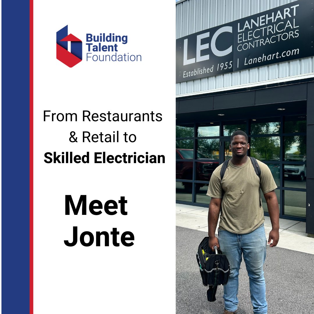 #WhereDoHousesComeFrom-The talents/teamwork of those choosing #CareersInConstruction-like Jonte, an electrician who powers homes/dreams But B4, he bounced btwn jobs-<a href="/JobsToBuild/">JobsToBuild</a> sparked Jonte's path to construction-He now excells at @AshtonWoodsHomes partner, LanehartElectrical