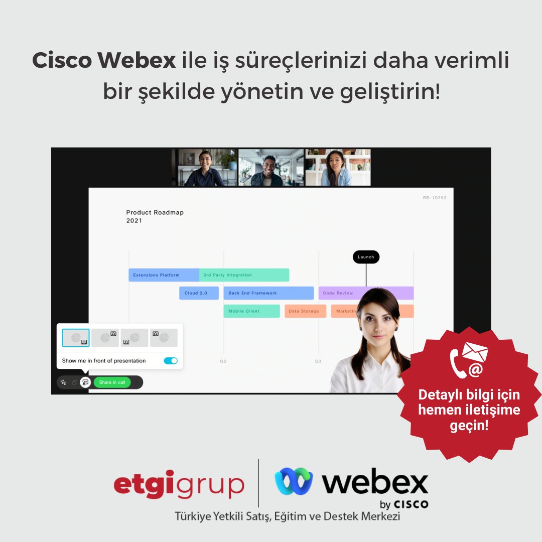 etgi_grup's tweet photo. Cisco Webex ile #iş süreçlerinizi daha verimli bir şekilde yönetin ve geliştirin!

🔴Etgi Grup, Cisco Webex Türkiye'de satış, eğitim ve destek hizmetleri sunan bir merkez olarak faaliyet göstermektedir. 
🔴Detaylı bilgi için tıklayın : https://t.co/epSsIuVc6n https://t.co/EICuHI5DHj