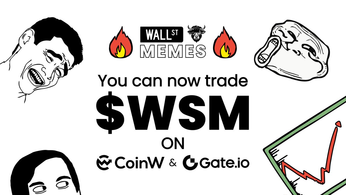 $WSM IS NOW LIVE ON <a href="/CoinWOfficial/">CoinW</a>  &amp; <a href="/gate_io/">Gate.io</a>  🔥

TRADE NOW ⬇️
 
🚀<a href="/CoinWOfficial/">CoinW</a> :   coinw.com/frontSpot/spot…

 🚀<a href="/gate_io/">Gate.io</a> :  gate.io/trade/WSM_USDT