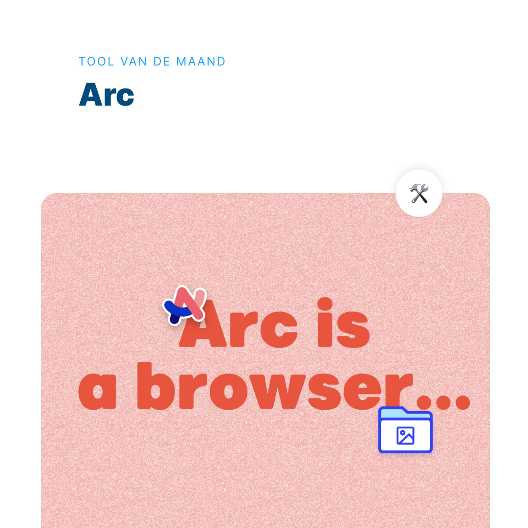 🛠️ Tool van de maand - Arc

Arc is een revolutionaire webbrowser die ondertussen al door meer als de helft van onze developers wordt gebruikt met veel plezier. Zeker eens een kijkje nemen!

➡️ arc.net

#frontend #arc #tool