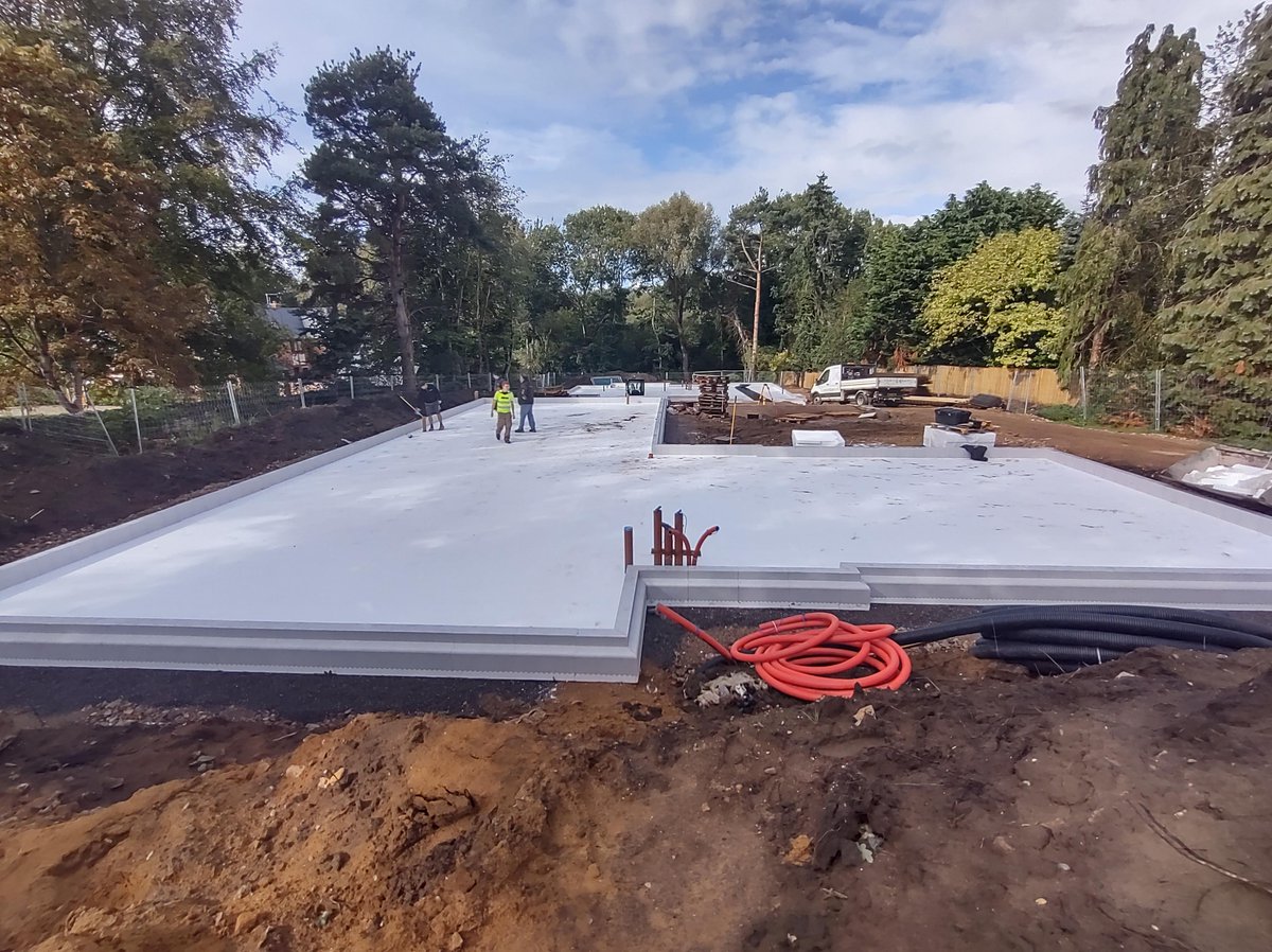 The second of two ISOQUICK® slabs installed for Tom and the team at Fourthwright Construction.

#Isoquick #BuildHomesBetter #InsulatingFoundation #PassivhausConstruction #Passivhaus
