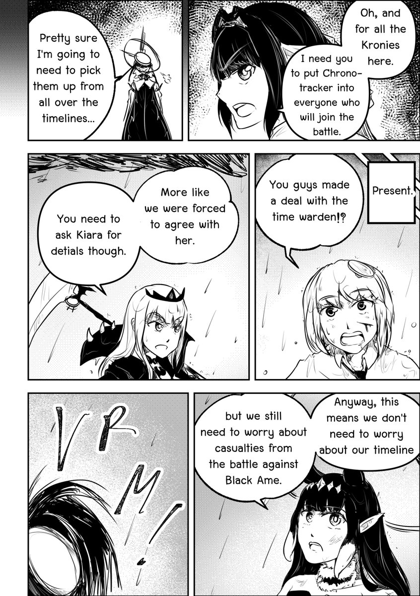 Lavendulan's tweet photo. [Fan manga] Black Amelia: Timeline Annihilator PART II - FINAL CHAPTER (Pages 22-23)
(Read right to left)

#BlackAmelia #HololiveEN #holoMyth #AlterAme #hololiveALT #holoENlore #EvilAme #manga #ameliart #artsofashes #絵ニックス #Inart #callillust #kronillust #クロニーラ https://t.co/3o3bJYrblX