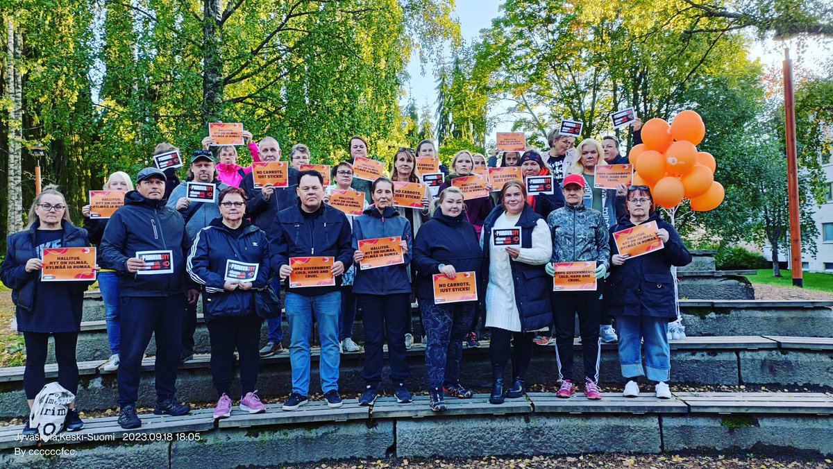 jhl616's tweet photo. Jyväskylässä on #painavasyy toimia ja näyttää, että emme hyväksy hallituksen suunnitelmia! #painavasyy #jhlry #jhl616 #JHLSisäsuomi https://t.co/soT69Ajg57