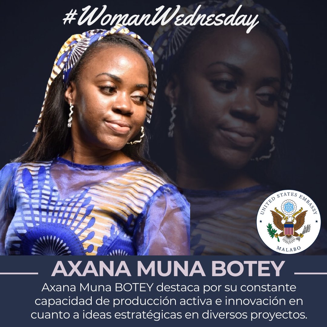 Axana Muna Botey, @axana_bm una visionaria en el ámbito corporativo con su experiencia y liderazgo. Es pionera del programa COMCRED, Comunicación Creíble, una plataforma que defiende la libertad de expresión de los periodistas y comunicadores de Guinea Ecuatorial. Su influencia