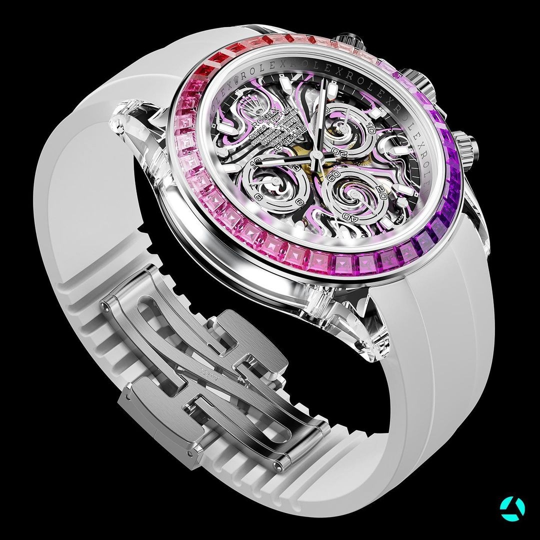 WORLDTIMER_'s tweet photo. AET REMOULD Rolex Rainbow Daytona Sapphire "NEBULA" (Retail: US$118,000)

Price &amp; Detail:https://t.co/qmHRIf2qmT

勞力士 彩虹圈 地通拿 水晶透明手錶

#rolexrainbow #rainbowrolex #platinumdaytona #daytonaplatinum #rainbowdaytona #daytonarainbow #womensfashionpost #womenfashionpost https://t.co/dY9FywRk3s