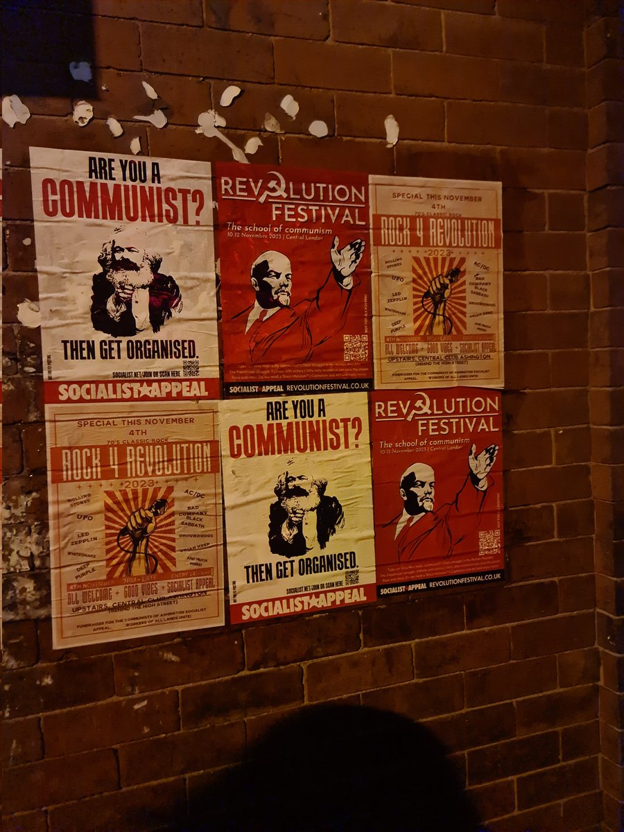 Our posters have been spotted in Ashington tonight ✊️ #areyouacommunist