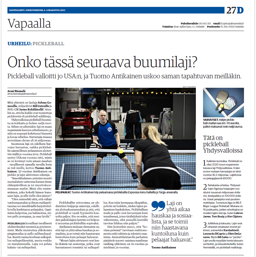 Pickleball Finland tweet media