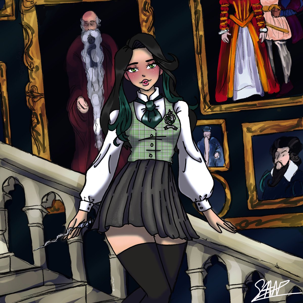 SanzReaper's tweet photo. #inktober2023 #hogtober #HogwartsLegacyMC https://t.co/q0GKAAqFhS