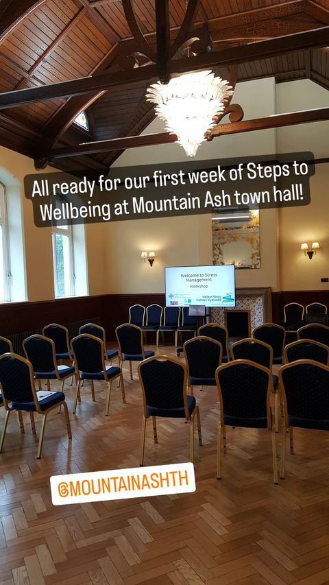 Free 6 Week Steps to Wellbeing Course with <a href="/Valleyssteps/">Valleys Steps</a> starts today at Mountain Ash Town Hall!
Steps to Wellbeing course will run for the next 6 weeks, every Wednesday 10am - 12pm.
#wellbeing #mentalhealth #free #southwalesvalley #local #mindfulness #anxiety #depression #panic