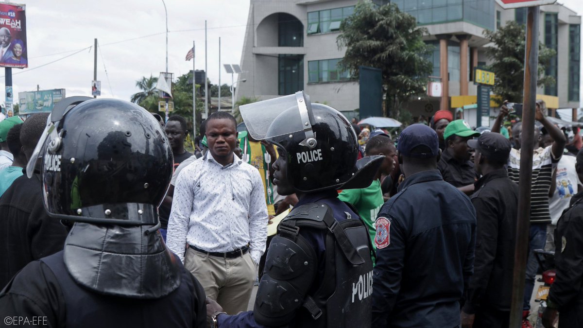 UNHumanRights's tweet photo. #Liberia: We are concerned by instances of election-related violence, potential hate speech & attacks on journalists ahead of next week’s elections. We call on authorities to ensure the elections take place in a fully inclusive manner allowing for the safe participation of all. https://t.co/YpgpCUX0EE